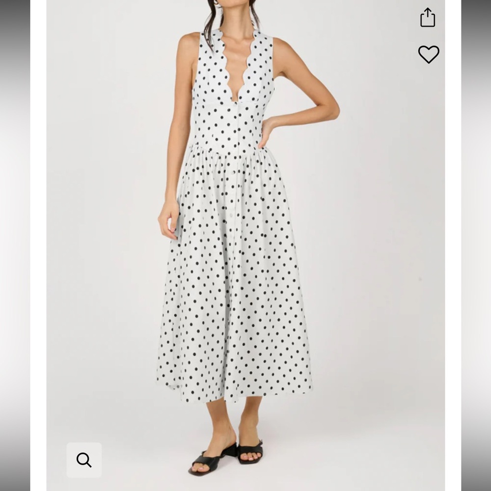 WeWoreWhat Button Front Scallop Dress